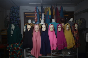 tailor shop of muslim outfits Indonesia