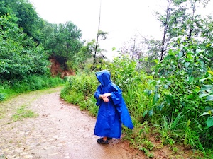 afternoon walks in raincoat