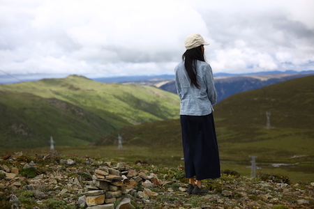 Keiko on hill