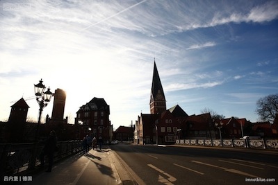 德国北部小镇吕内堡 古镇城堡街道 old town in northern germany Lüneburg