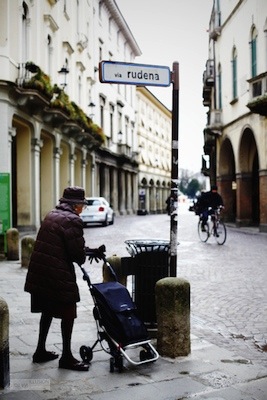 street sign of Padova Italy, rudena 意大利帕多瓦街道牌子