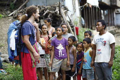 Benjamin Monnet, guiding in Nepal