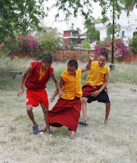 young monks after school, Nepal, by Not An Illusion Productions