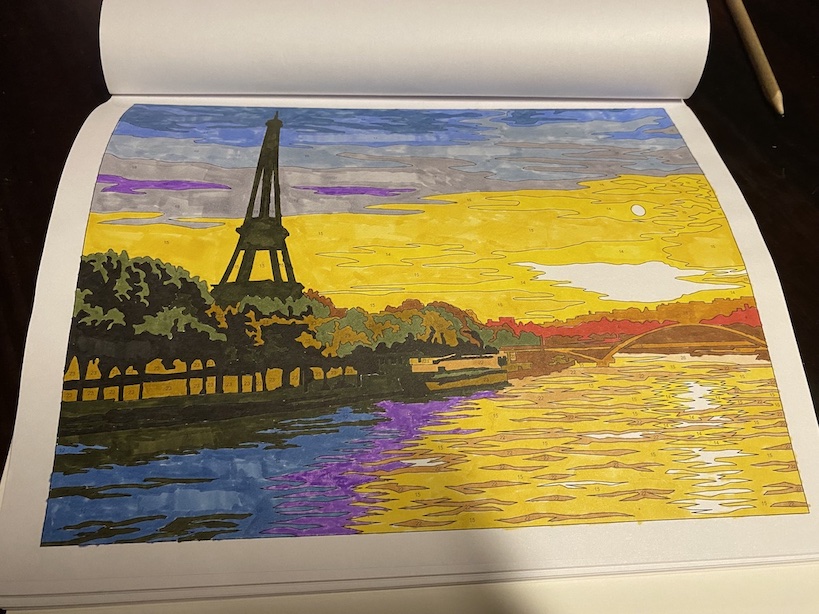 paint by numbers Eiffle Tower